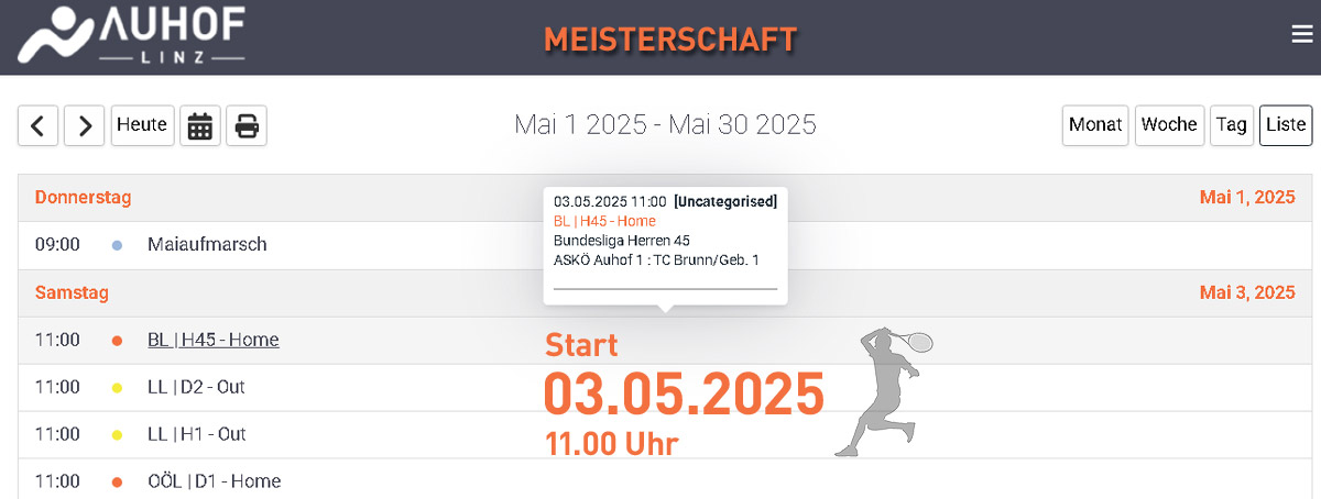 Meisterschaft Frühjahr 2025