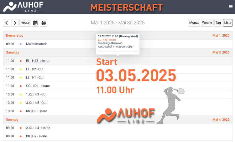 Meisterschaft Frühjahr 2025